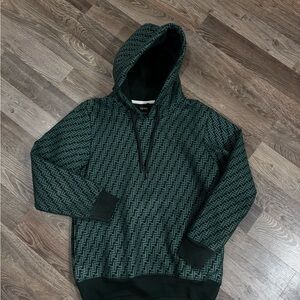 Fendi Forest Green and Black Patterned hoodie